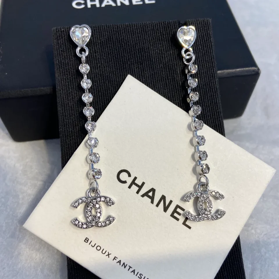 CHANEL crystal earrings