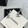 CHANEL hoop earrings ,silver
