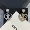 Chanel heart shape earrings , golden/silver