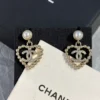 Chanel heart shape earrings , golden/silver