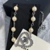 CHANEL hear shape pearl pedant necklace ,golden/silver