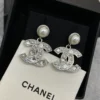 CHANEL diamond earrings ,golden/silver