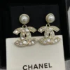 CHANEL diamond earrings ,golden/silver
