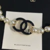 CHANEL pearl black enamel Choker: