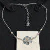 CHANEL crystal multicolor flower necklace
