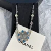 CHANEL crystal multicolor flower necklace