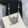 CHANEL crystal multicolor flower necklace