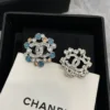 CHANEL crystal snowflake earrings