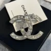 CHANEL crystal Star Brooch
