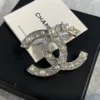 CHANEL crystal Star Brooch