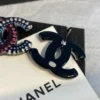 CHANEL crystal Contrast color  studs