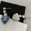 CHANEL Crystal Heart Earrings​