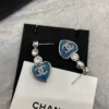 CHANEL Crystal Heart Earrings​