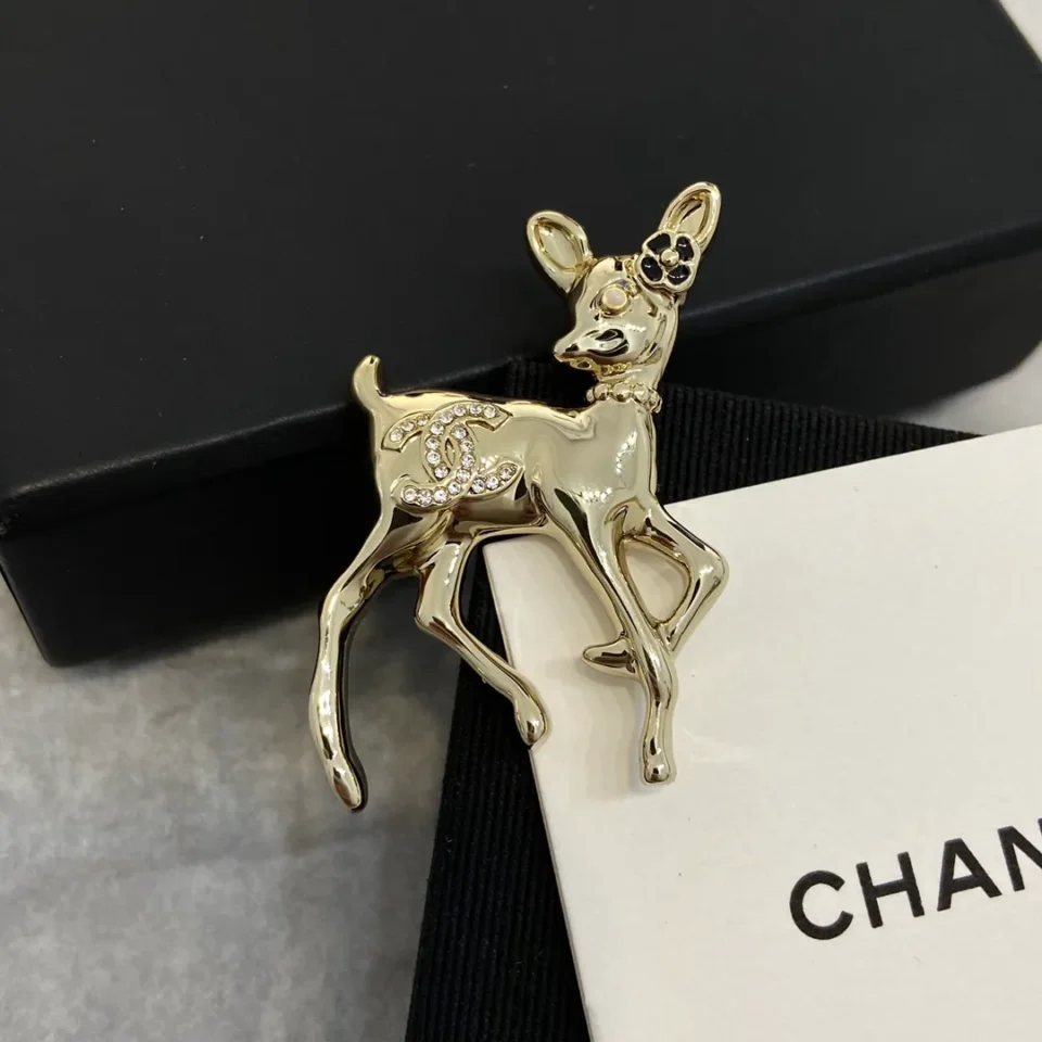 Chanel golden deer shape brooch