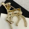 Chanel golden deer shape brooch