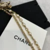 CHANEL deer pedant long necklace