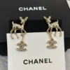 CHANEL deer earrings