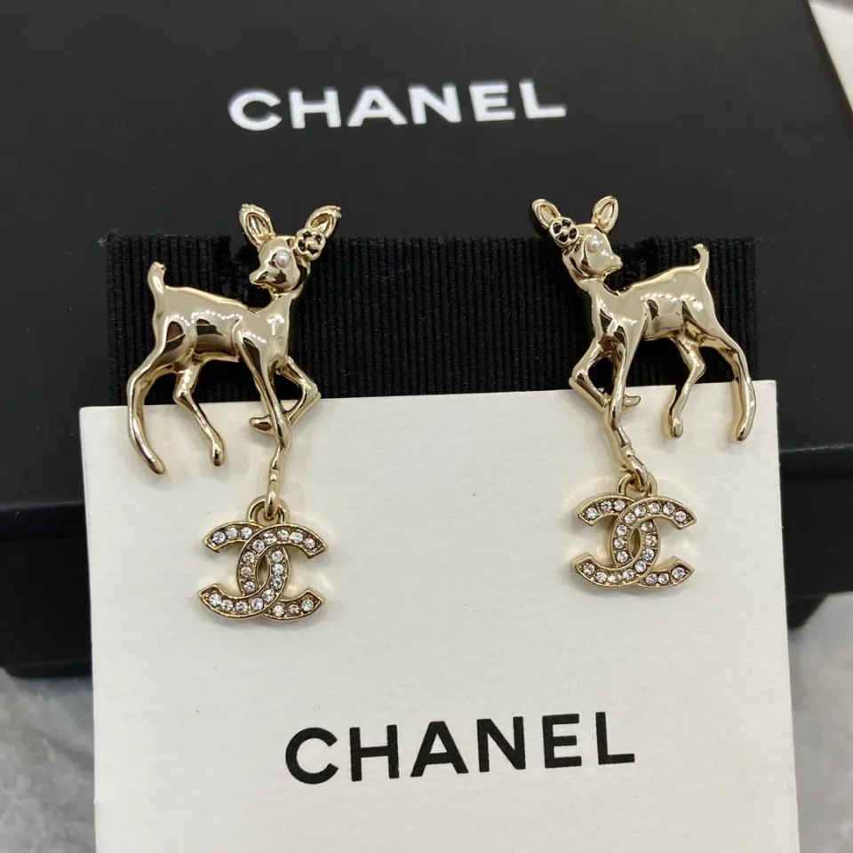 CHANEL deer earrings