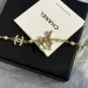 CHANEL deer pedant necklace with pearl