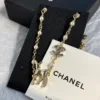 CHANEL deer pedant necklace with pearl