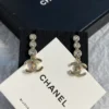 Chanel hoop crystal earrings