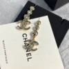 Chanel hoop crystal earrings
