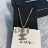 CHANEL bow earrings and necklace set