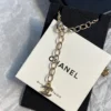CHANEL bow earrings and necklace set