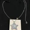 CHANE necklace,Star pendant with crystal-studded sequins and pearl