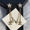 Chanel tassel earrings with stars