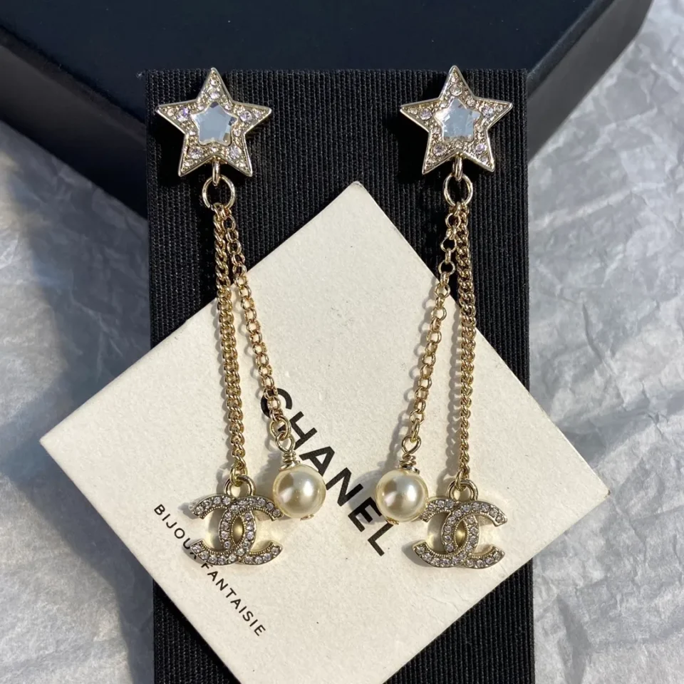 Chanel tassel earrings with stars