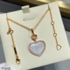 Chopard happy hearts necklace ,paved
