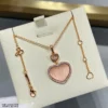 Chopard happy hearts necklace ,paved