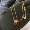 Chopard  happy hearts flowers necklace,three hearts
