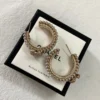 CHANEL full Pearl Hoops