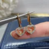 Chopard paved heart earrings
