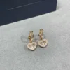 Chopard paved heart earrings