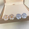 Chopard happy hearts flowers diamonds earrings