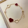 Chopard my happy hearts bracelet, on chain ,multicolor