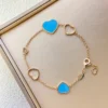 Chopard my happy hearts bracelet, on chain ,multicolor