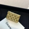CHANEL Brooch B23K Matelasse bag motif Gold Metal