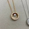 Chanel 2025 Coco necklace, diamonds , round ,silver or rose golden