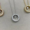 Chanel 2025 Coco necklace, diamonds , round ,silver or rose golden
