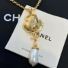 Chanel Camélia pearl pedant necklace