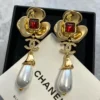 Chanel Camélia pearl pedant Earrings