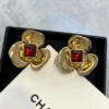 Chanel Camélia pearl Stud Earrings