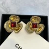 Chanel Camélia pearl Stud Earrings