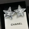 Chanel New Season 25C CHANEL Jewellery Stud Earrings White and Yellow Gold