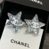 Chanel New Season 25C CHANEL Jewellery Stud Earrings White and Yellow Gold