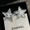 Chanel New Season 25C CHANEL Jewellery Stud Earrings White and Yellow Gold